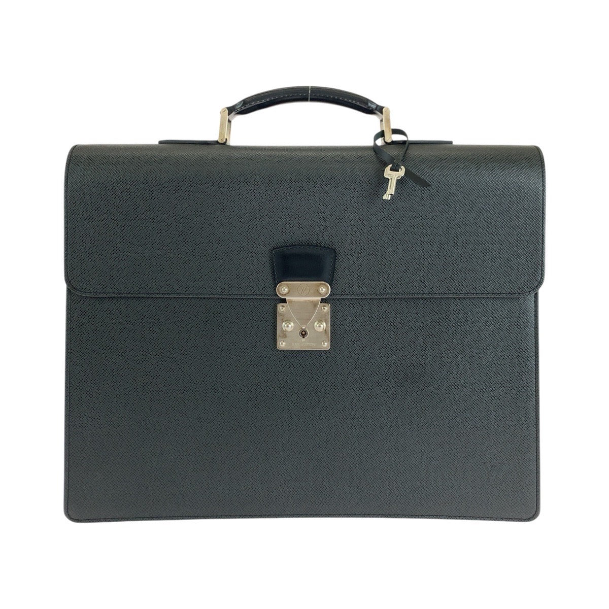 LOUIS VUITTON Business bag M30032 leather Ardoise Black SilverMetal Business bag briefcase Taiga Moscova mens