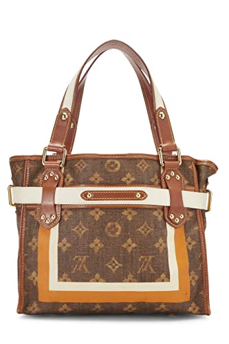 Louis Vuitton, Monogram Rayures Tisse Sac PM, Brown