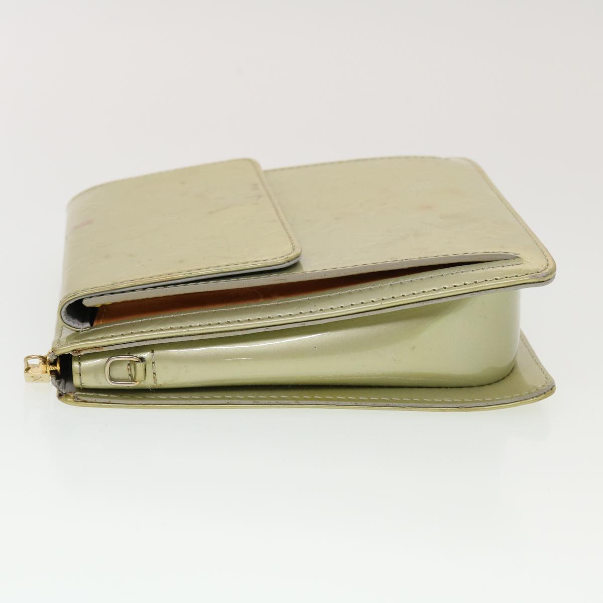 LOUIS VUITTON Monogram Vernis Motto Accessory Pouch Gris M91030 LV Auth 43821