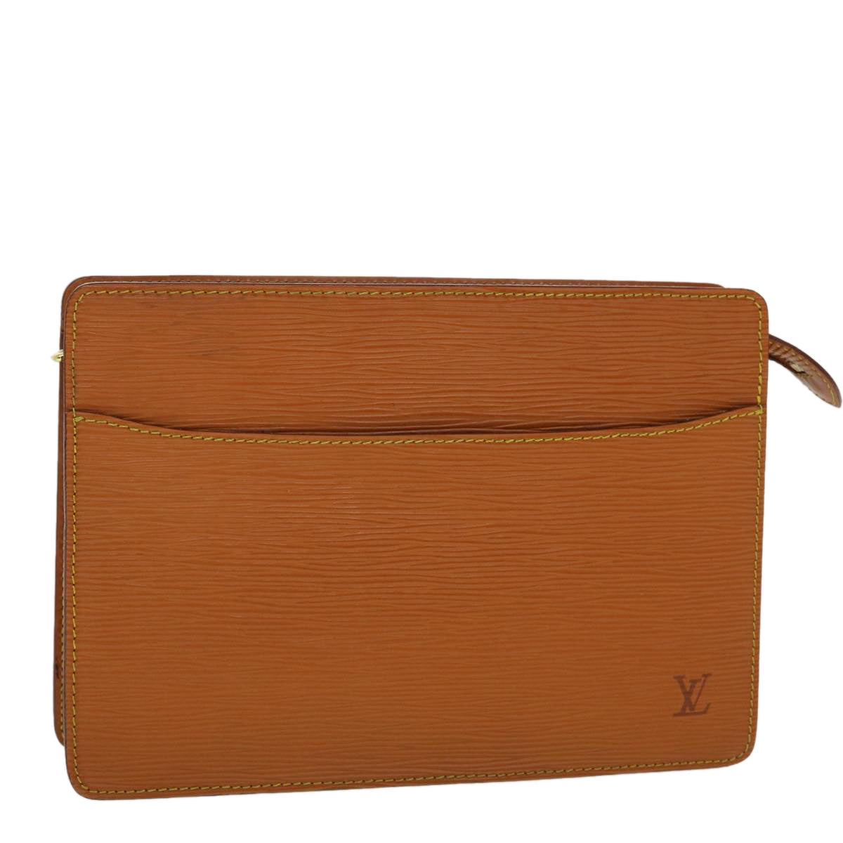 LOUIS VUITTON Epi Pochette Homme Clutch Bag Brown LV