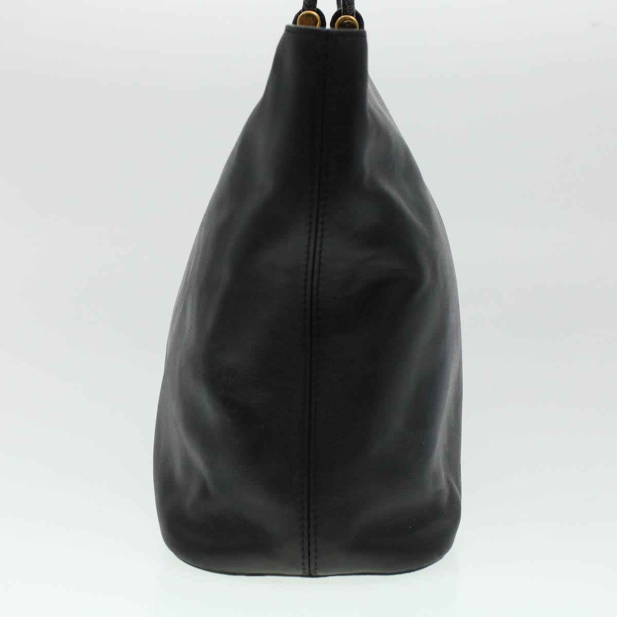Luxury CELINE Tote Bag Leather 2way Black 44998
