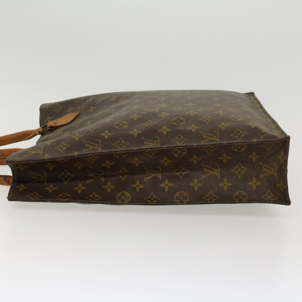 LOUIS VUITTON Monogram Sac Plat Hand Bag M51140 LV Auth 45024