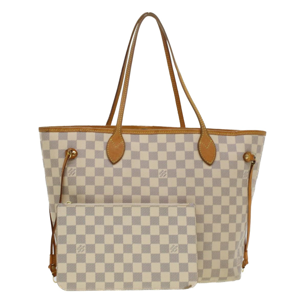 LOUIS VUITTON Damier Azur Neverfull MM Tote Bag LV Auth