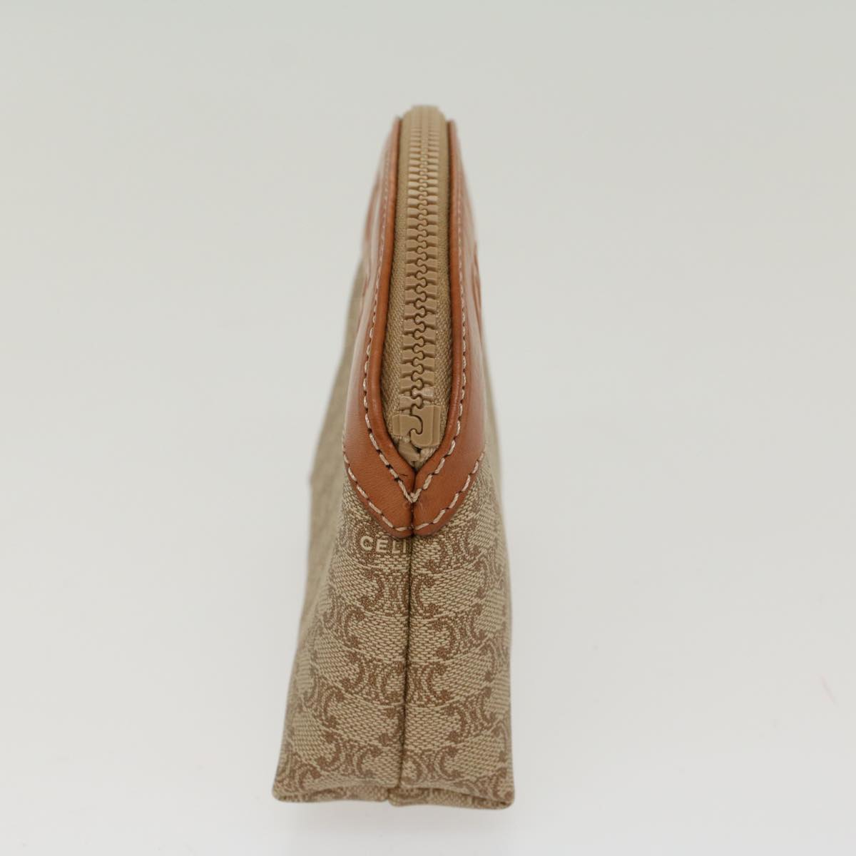 Luxury CELINE Macadam Canvas Pouch Beige 48224