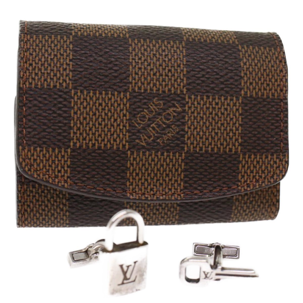 LOUIS VUITTON Damier Ebene Cuff Case Cuffs LV Handbag