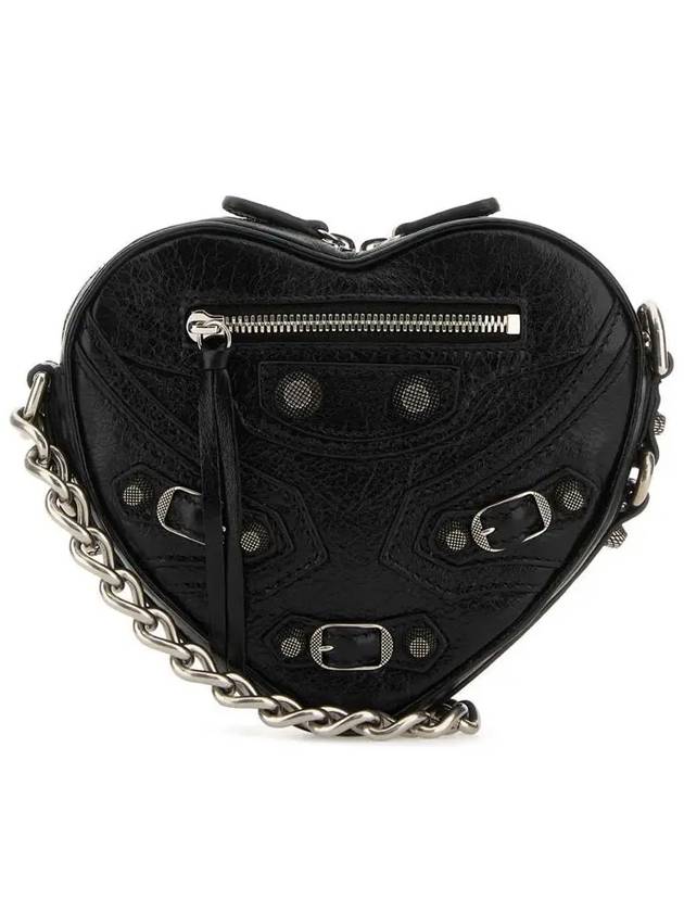 Luxury Balenciaga Trending 2026 Le Cagole Heart Cross Mini Bag Black