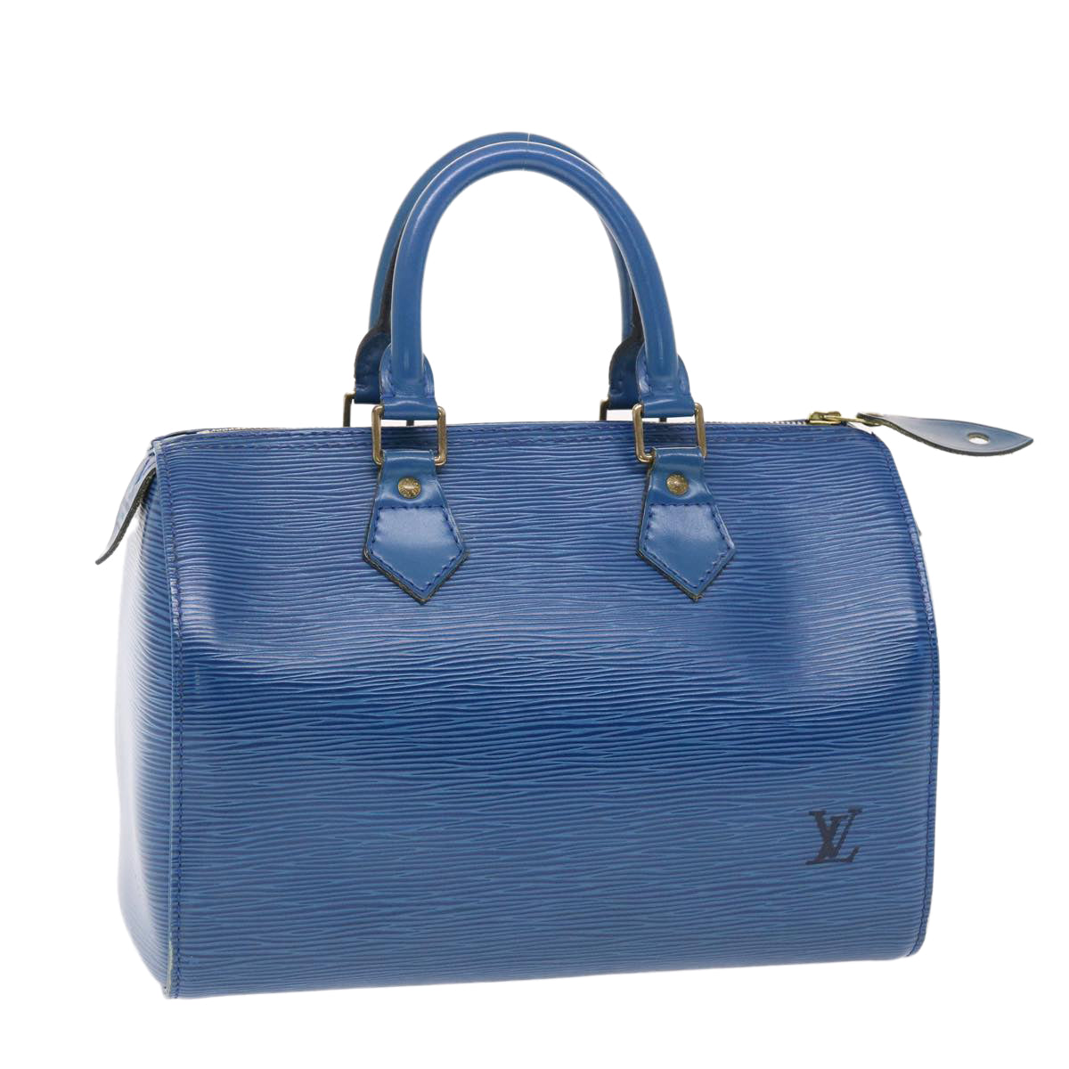 LOUIS VUITTON Epi Hand Bag Toledo Blue LV Auth
