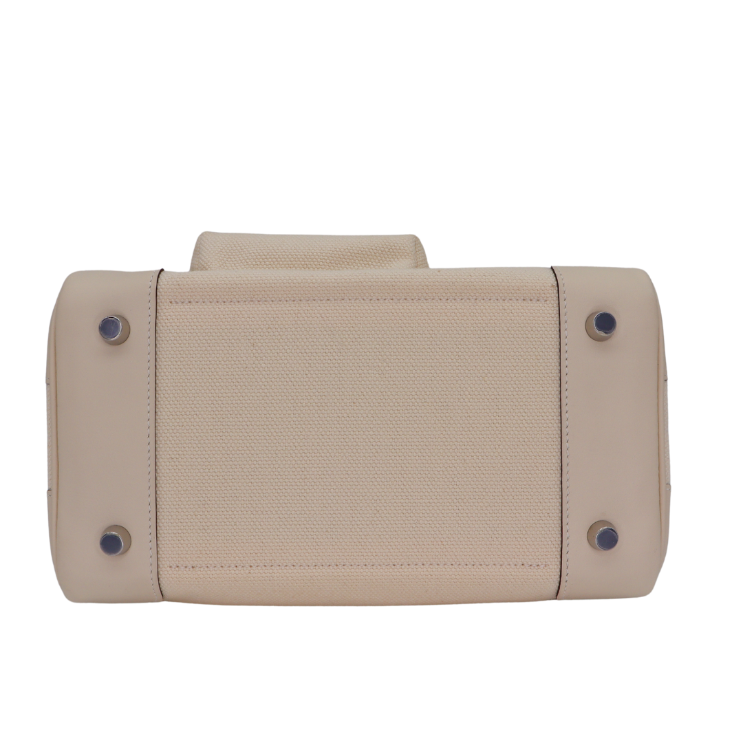 Hermes25cm Birkin Cargo Nata Canvas/ Swift Leather Palladium Hardware