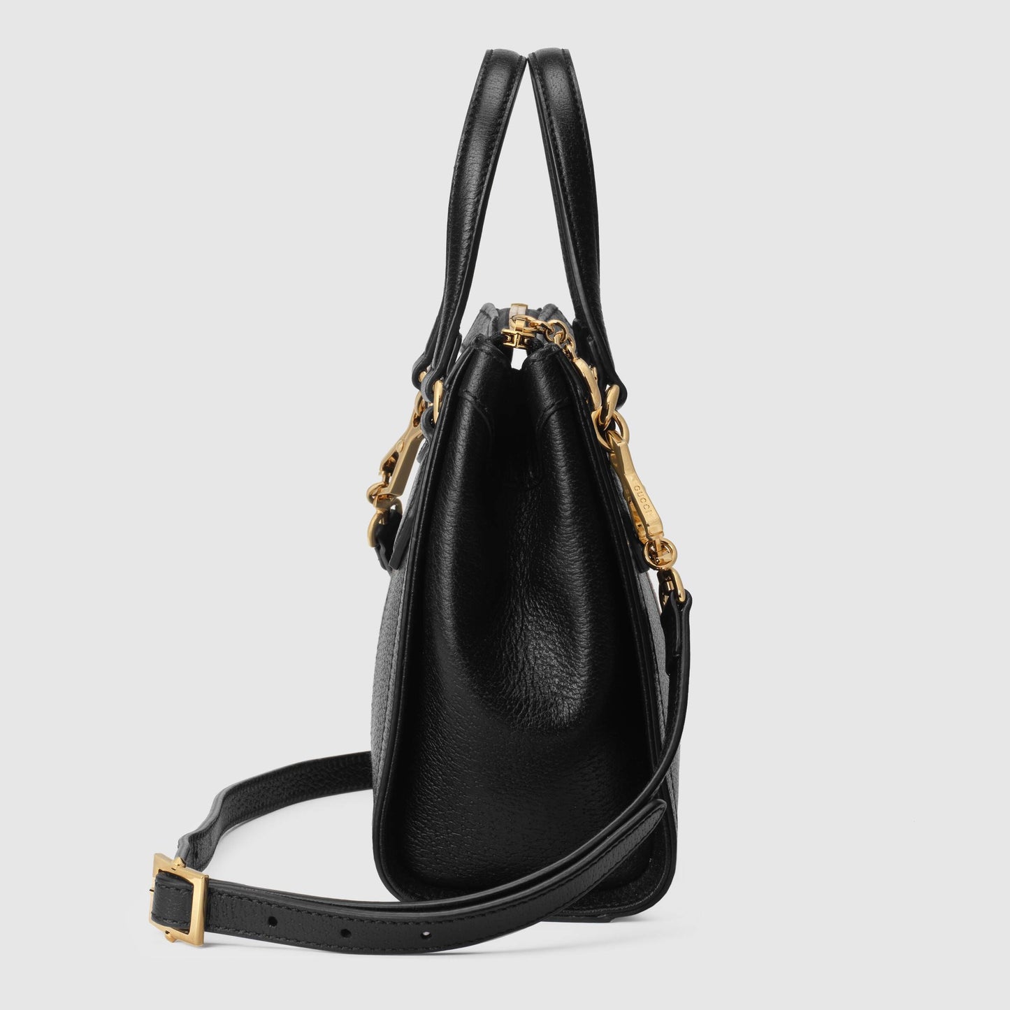 Gucci Monogram Leather Top Handle Tote