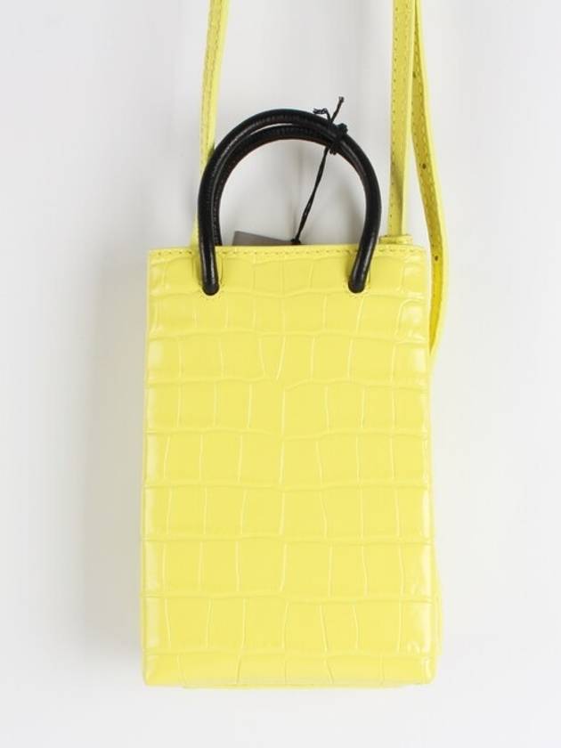 Luxury Balenciaga Trending 2026 Crocodile cross bag yellow