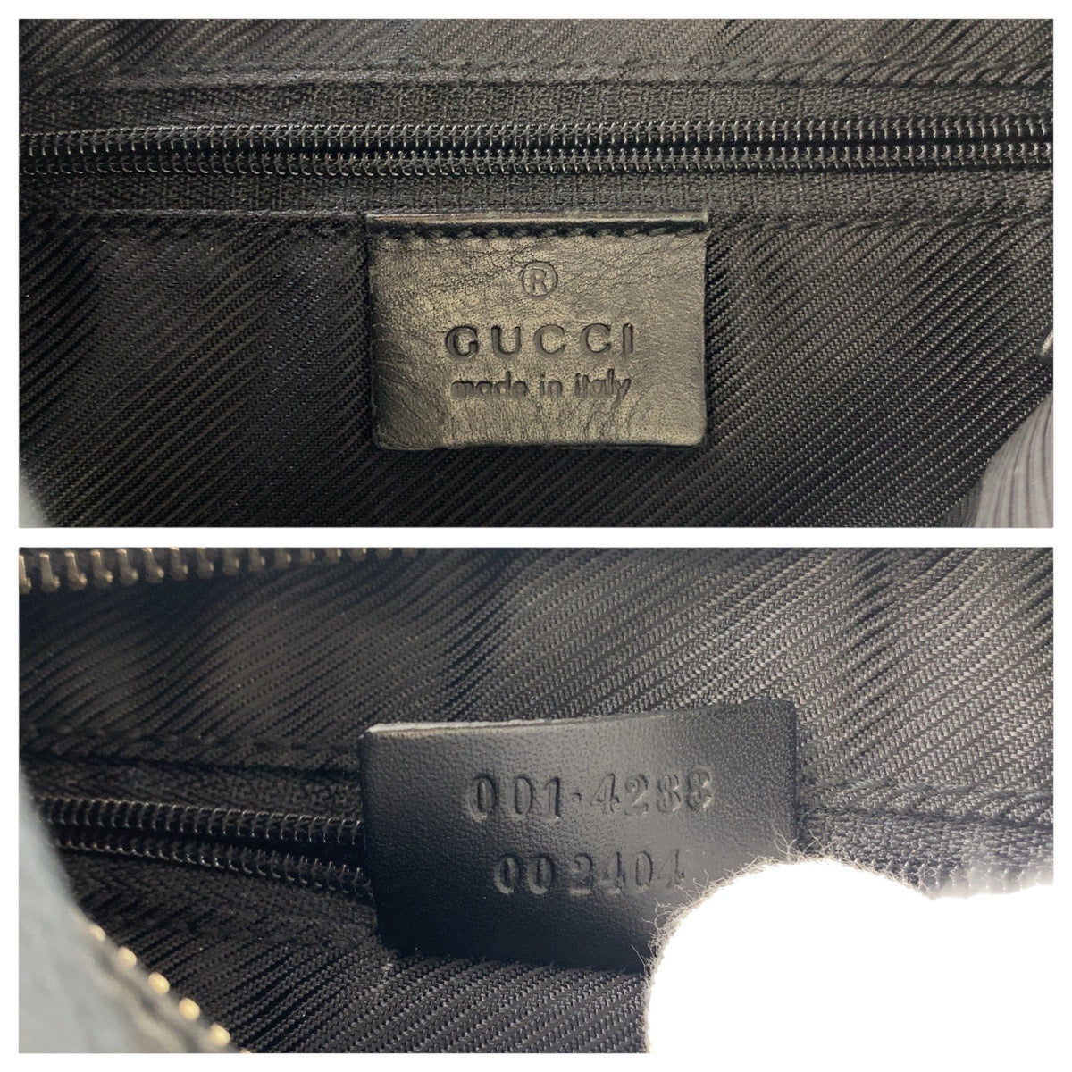 GUCCI Shoulder Bag 001 4288 GG canvas, leather Black GoldMetal Shoulder Bag handbag Women