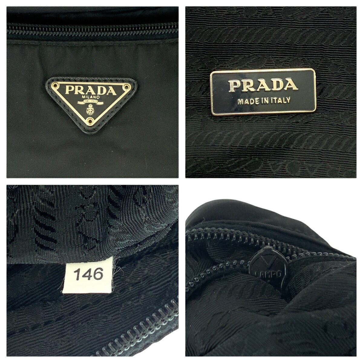 Prada Tessuto Triangle Logo Plate 2way Briefcase V453