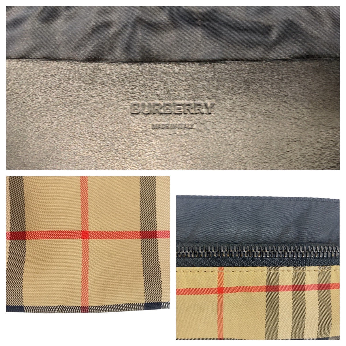 Burberry Nylon Check Pattern Bum Bag