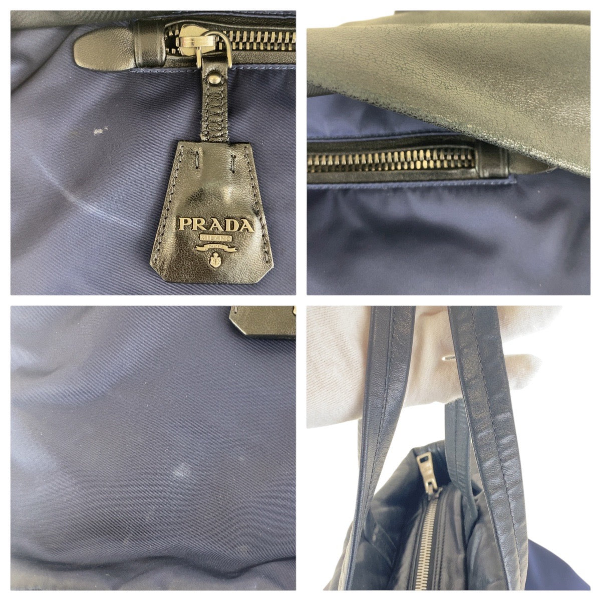 Prada Tessuto Triangle Logo Bicolor 2way Bag 103