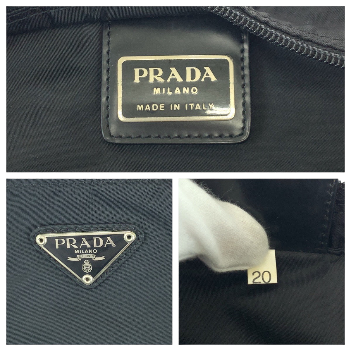 PRADA Shoulder Bag Nylon Black SilverMetal Shoulder Bag Sacoche Test Triangle With logo Women - Style 4