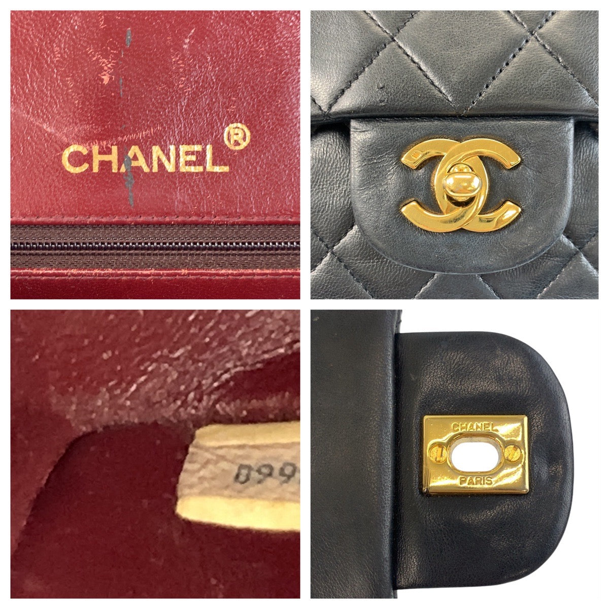 CHANEL Shoulder Bag lambskin Black GoldMetal ChainShoulder Bag Matrasse Turnlock COCO Mark Double Flap Women