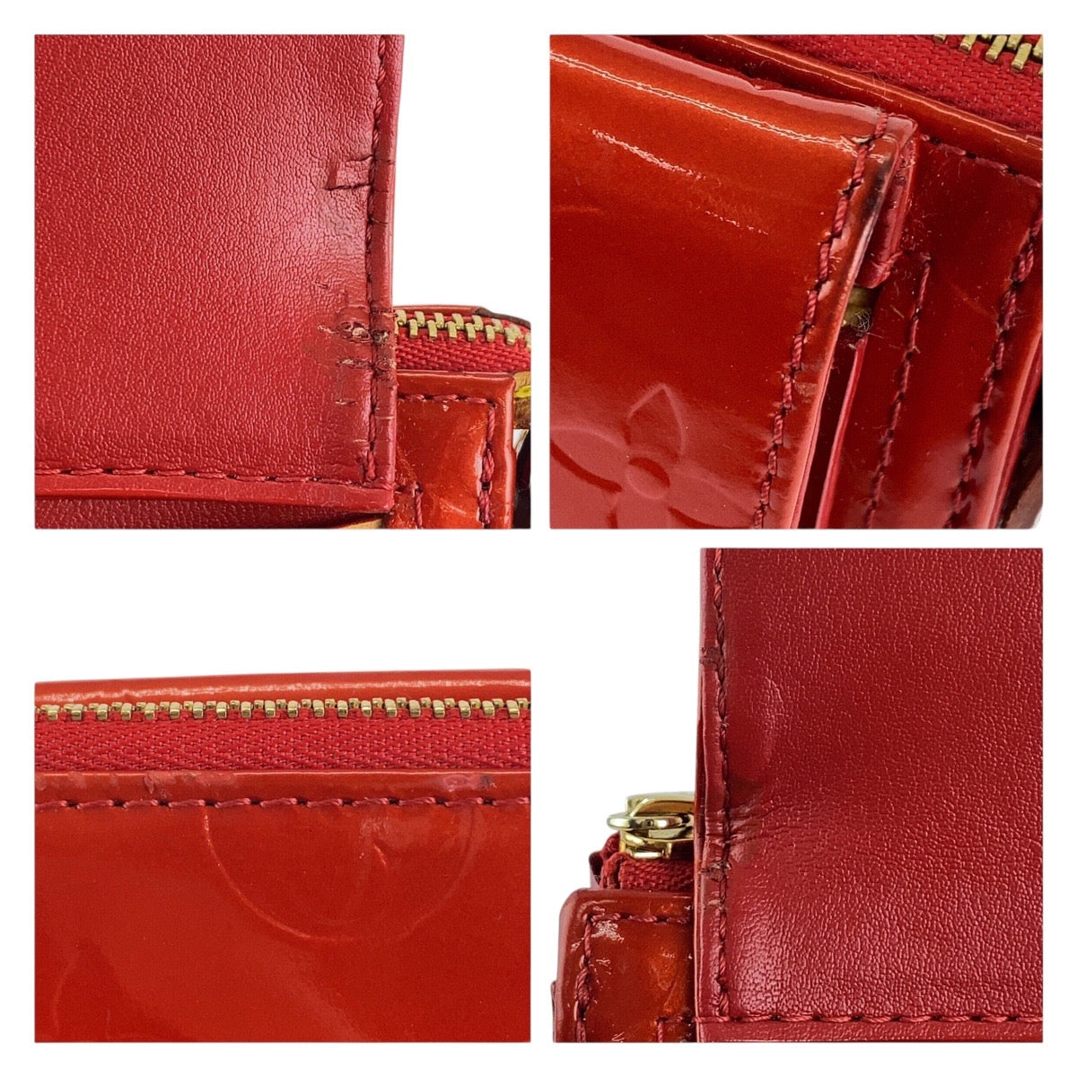 LOUIS VUITTON Shoulder Bag enamel Rouge Gold Metal Shoulder Bag Monogram Vernis Motto Women
