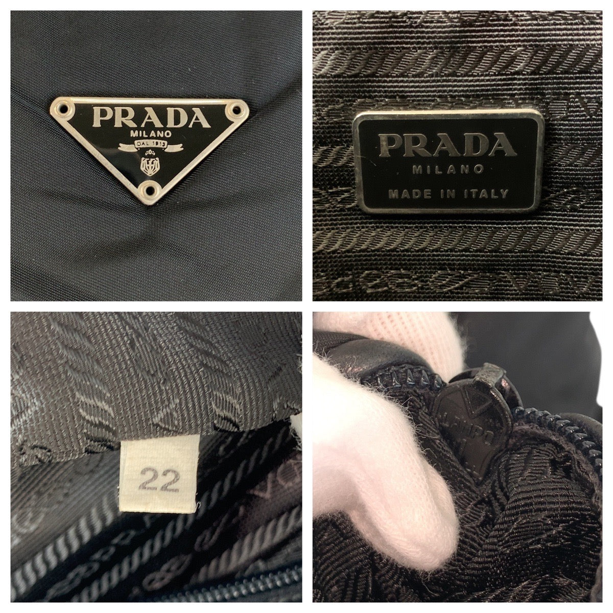 Prada Tessuto Triangle Logo 2way Bag