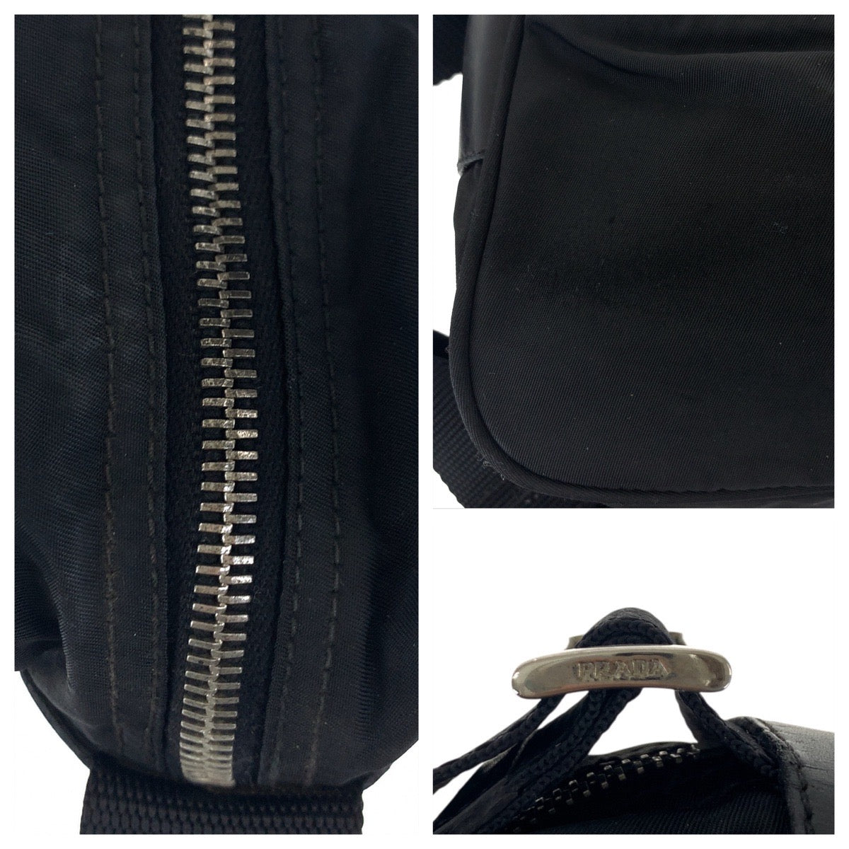 Prada Tessuto Nylon/Leather Shoulder Bag