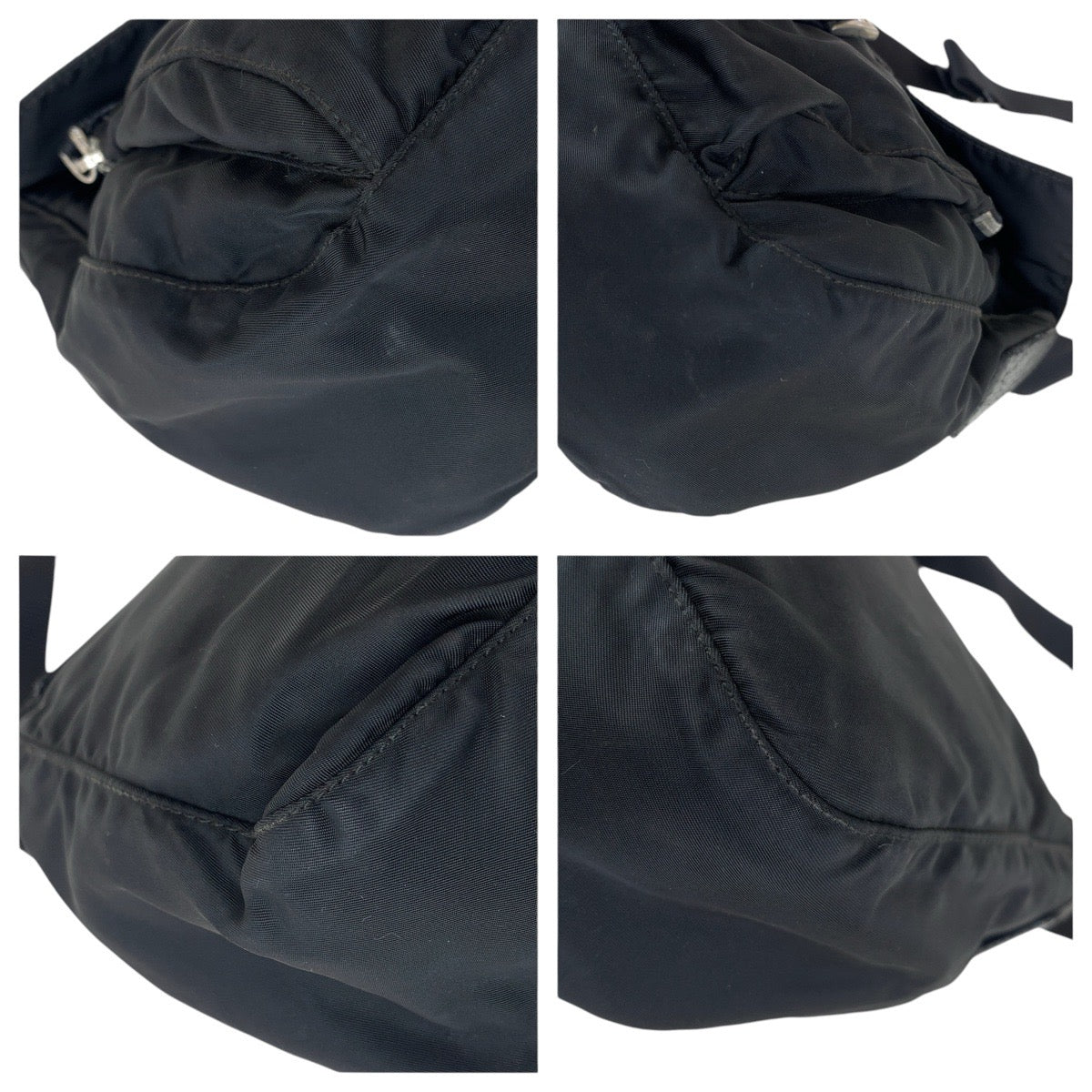 PRADA Shoulder Bag Nylon, Leather Black SilverMetal Shoulder Bag pochette Test Triangle With logo Women - Style 4