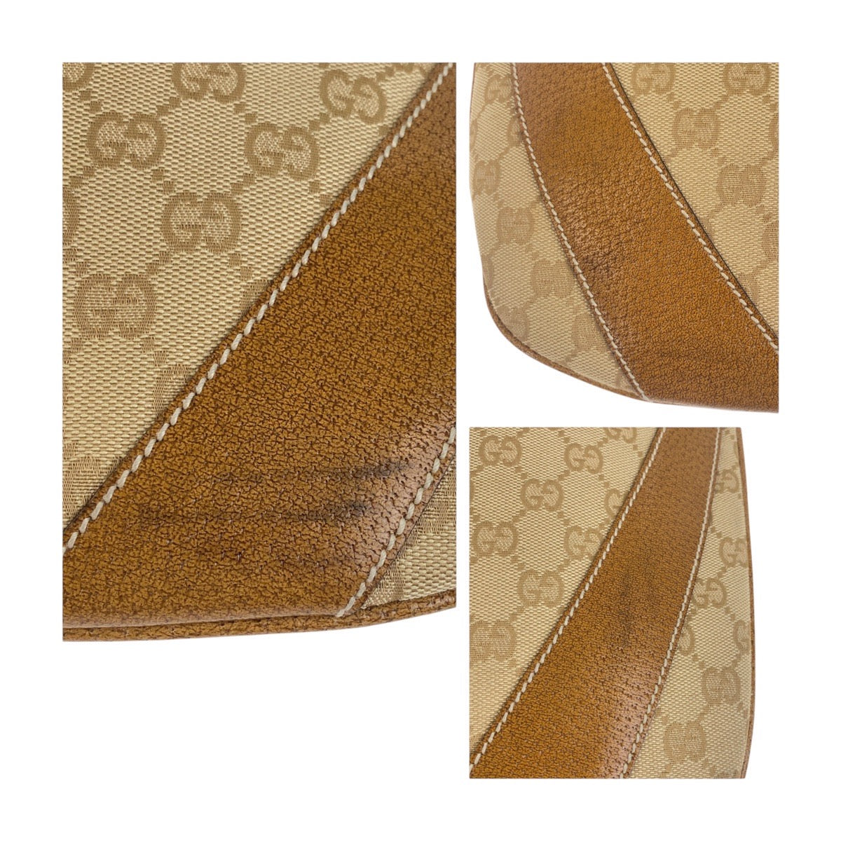 Gucci GG Canvas Leather Shoulder Bag