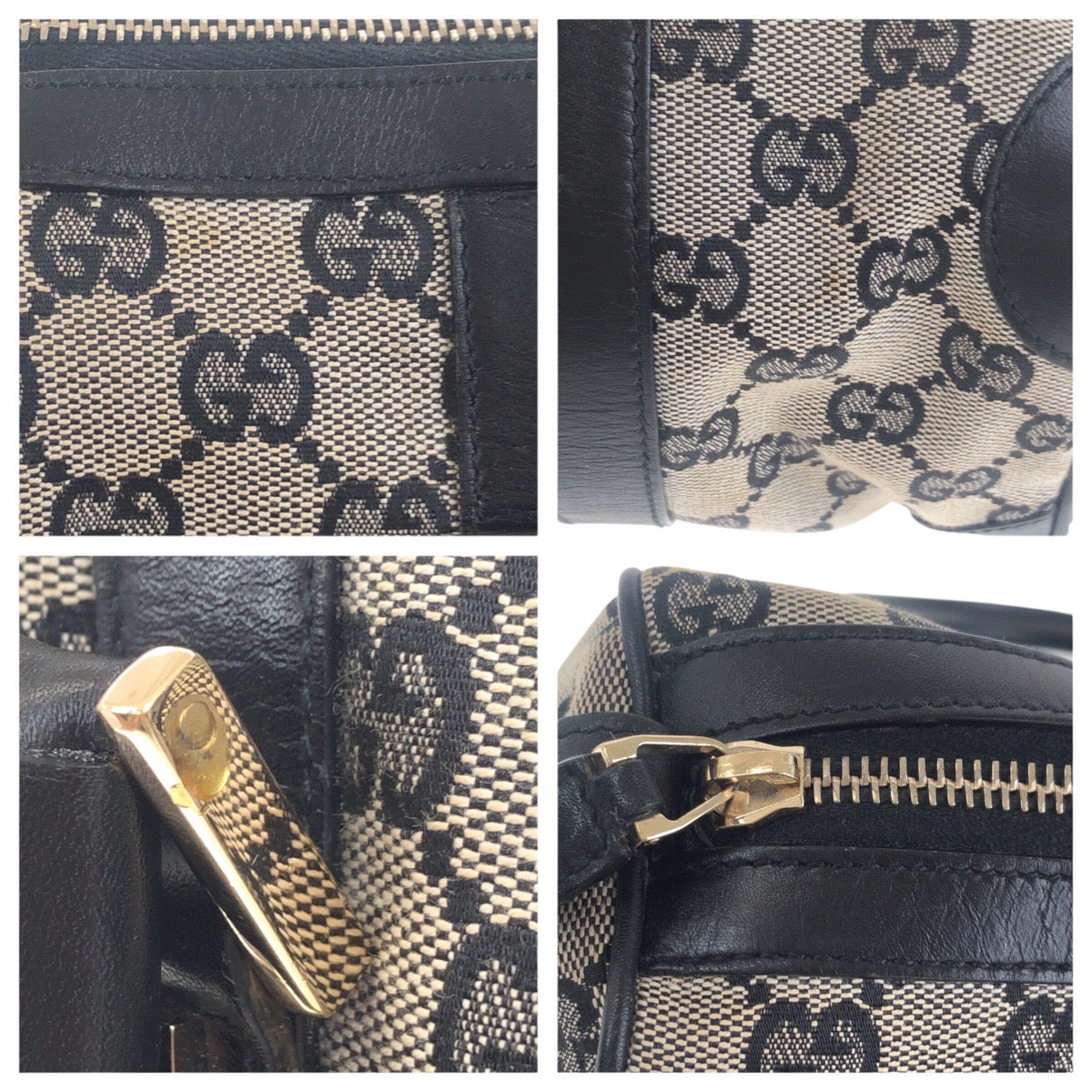 Gucci GG Canvas Leather Handbag