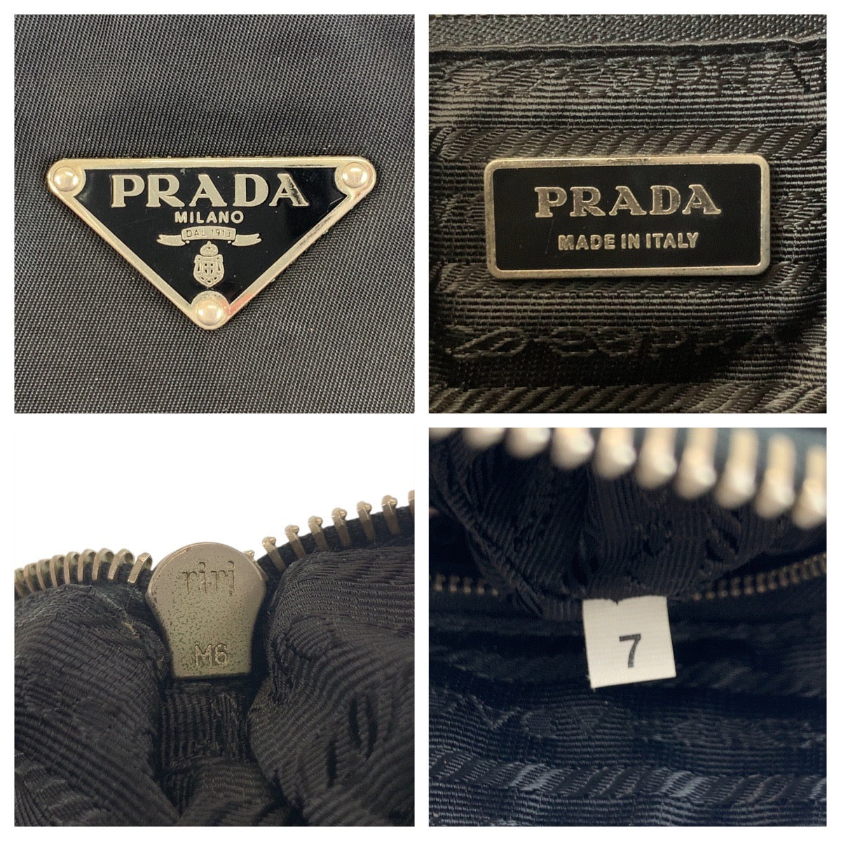 Prada Tessuto Nylon Leather Shoulder Bag