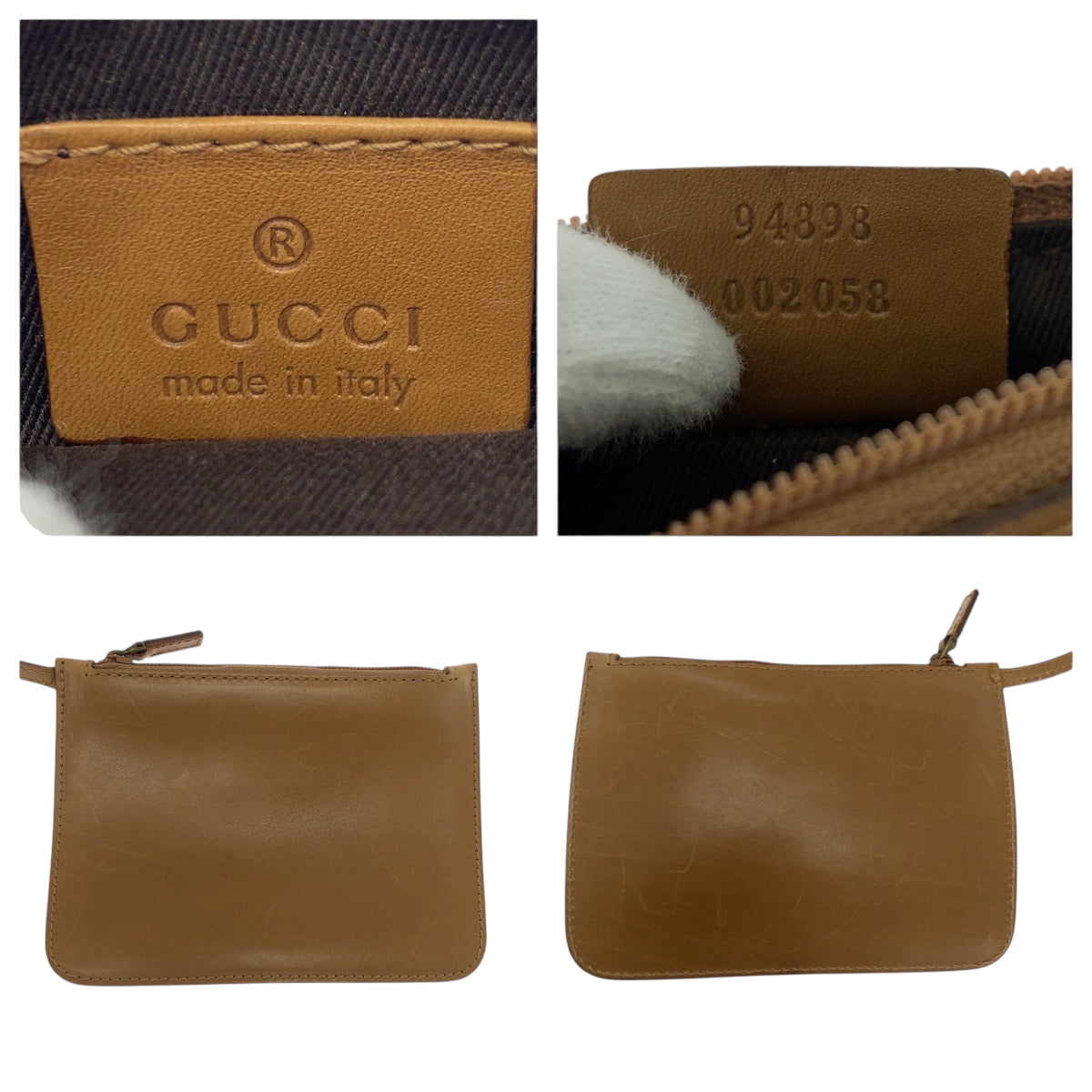 GUCCI Tote Bag 94898 GG canvas Beige Brown Gold Metal Tote Bag handbag Women