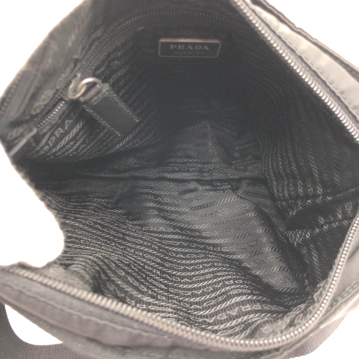 PRADA Shoulder Bag Nylon black Test Triangular logo