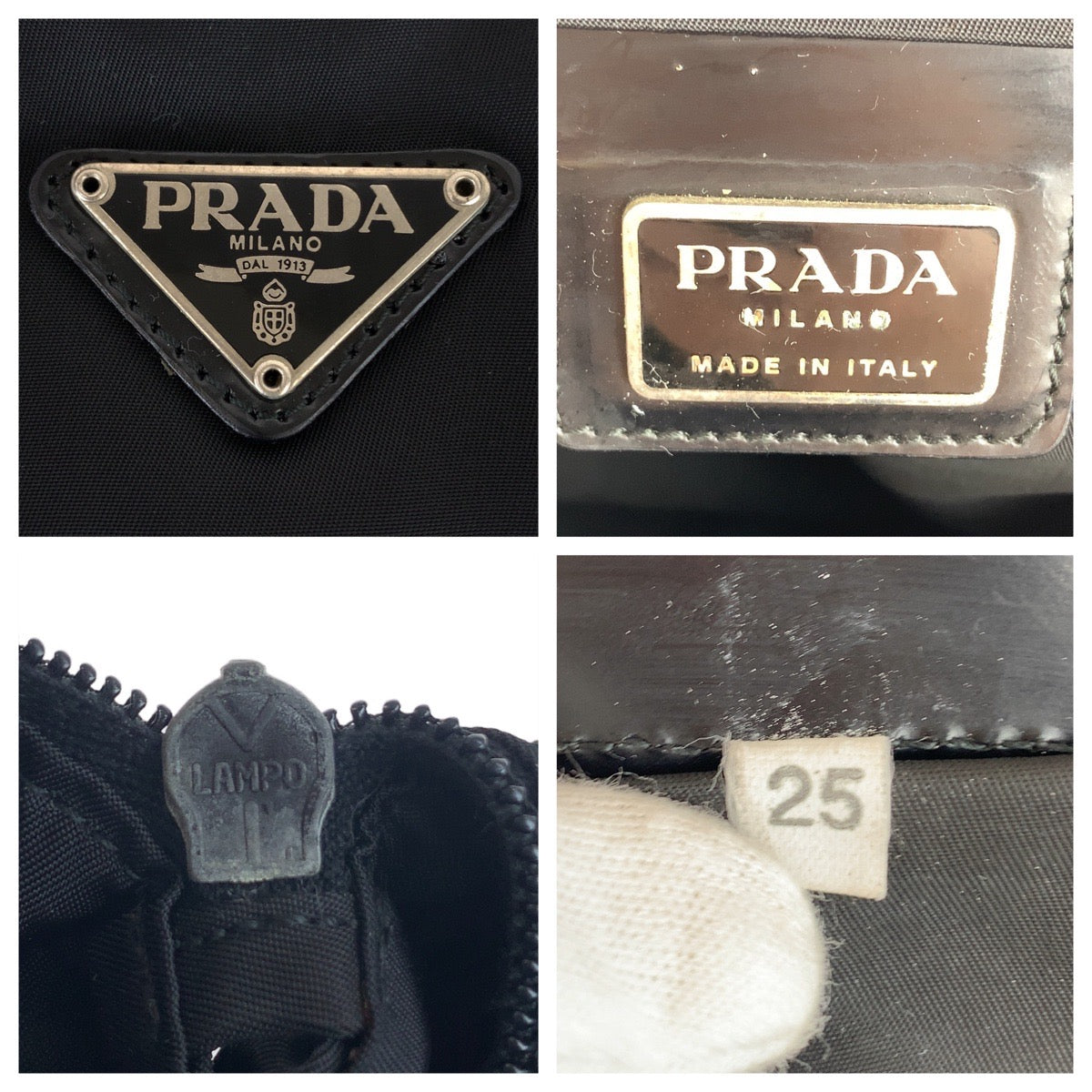 PRADA Shoulder Bag Nylon black Test Triangle With logo - Style 7