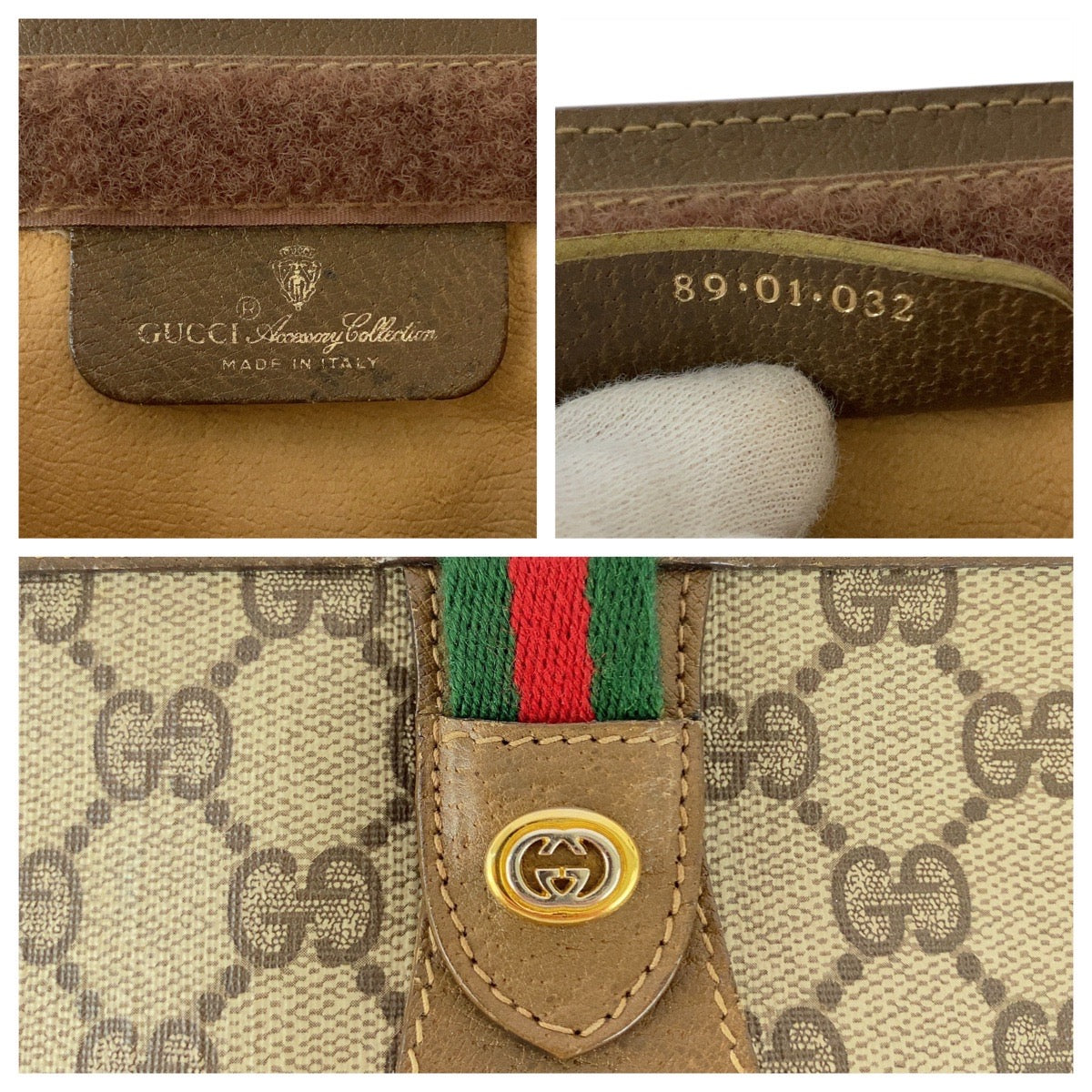 Gucci GG Supreme Canvas Clutch Bag
