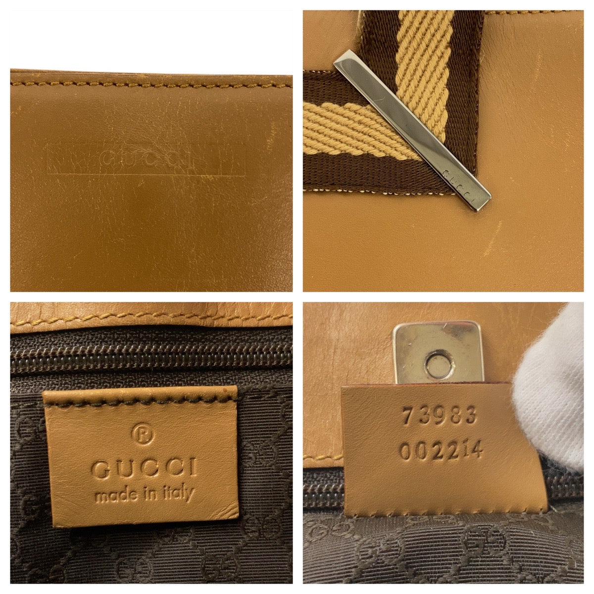 Gucci Shelle Leather 2way Bag