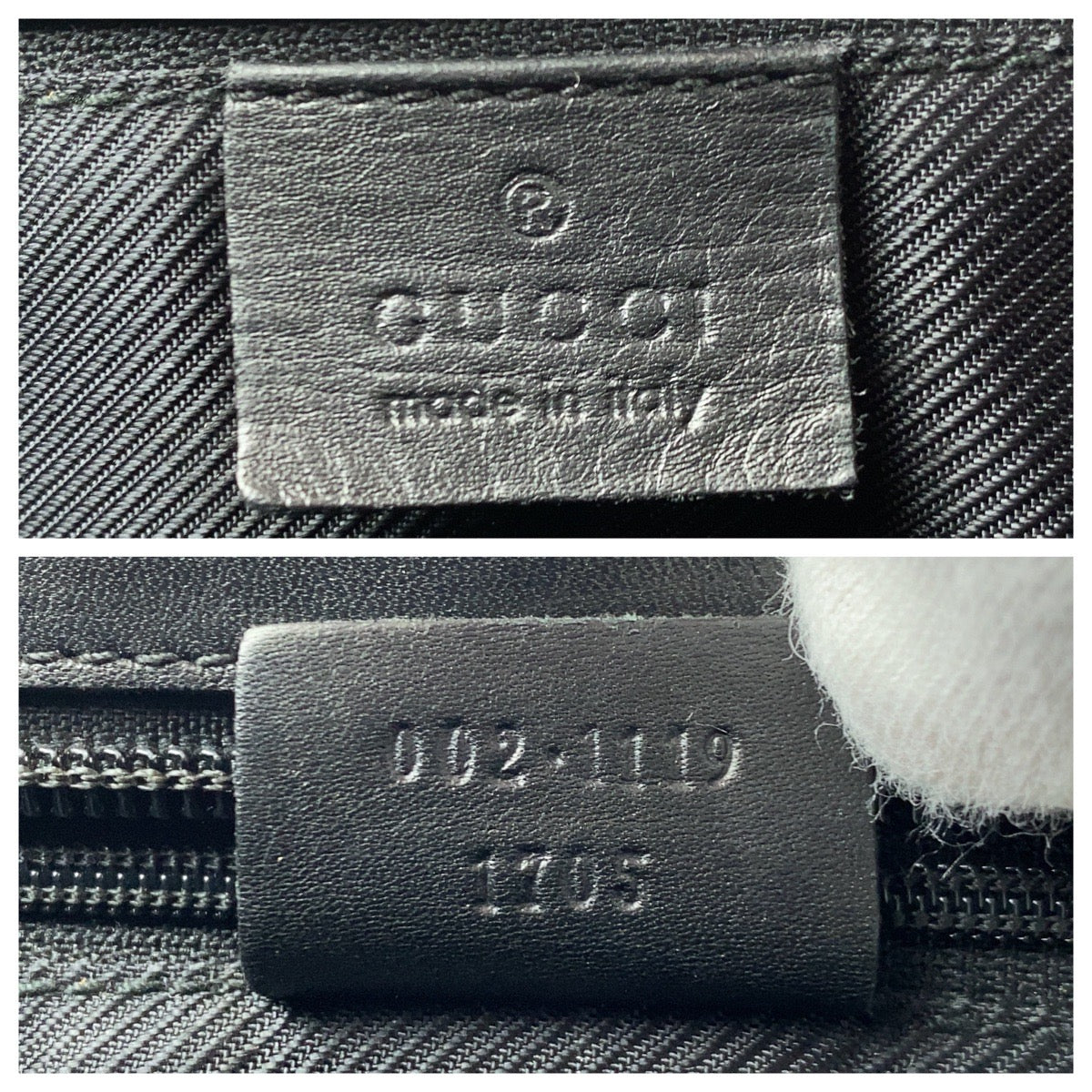 GUCCI Tote Bag 002 1119 GG canvas black