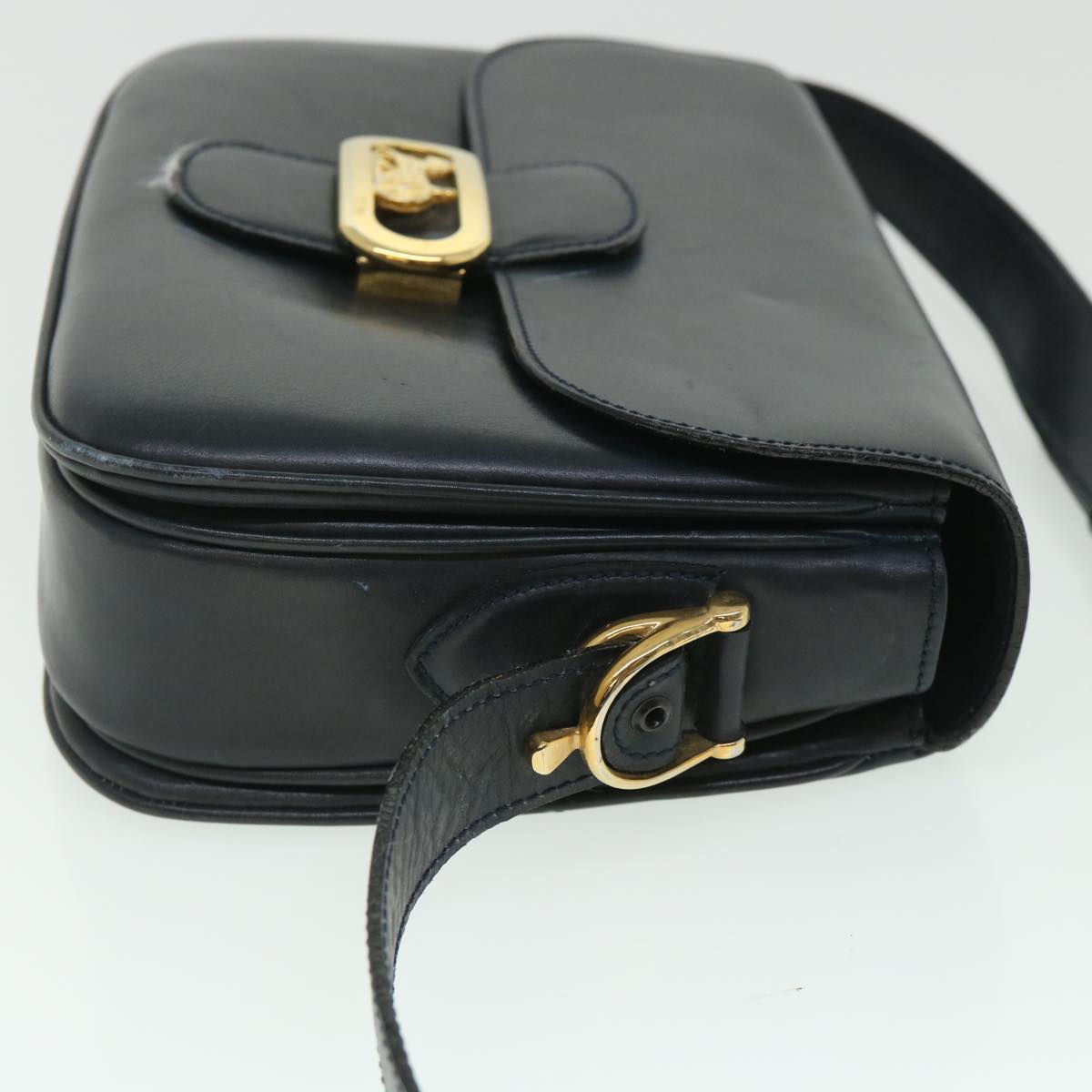 Luxury CELINE Shoulder Bag Leather Black 54184