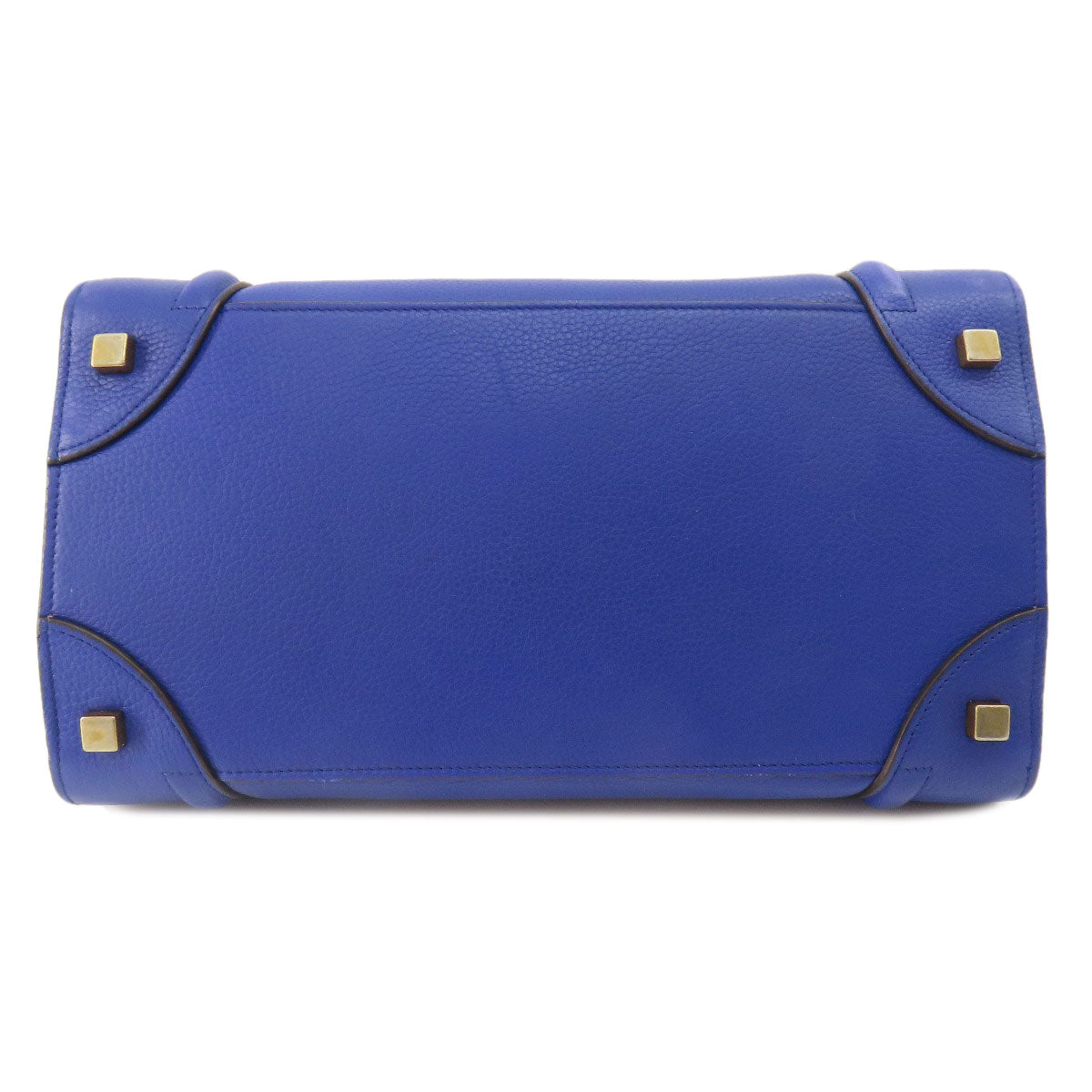 CELINE Tote Bag leather blue Luggage mini Women