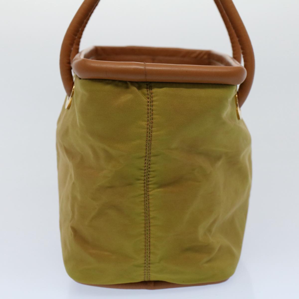 Luxury CELINE Hand Bag Nylon Leather Khaki 56308