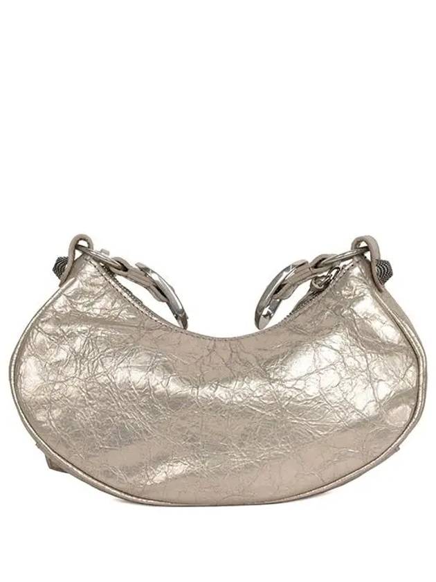 Luxury Balenciaga Trending 2026 Metallic Le Cagol XS Lambskin Shoulder Bag Metallic Beige