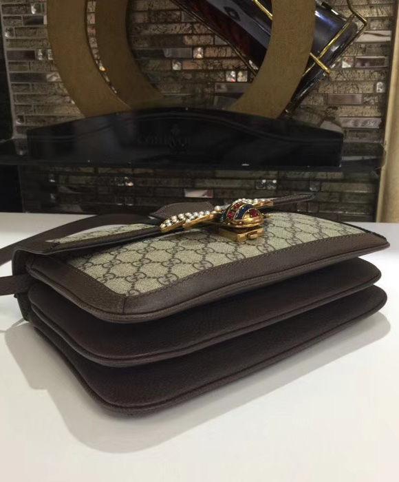 Gucci Monogram Leather Canvas Crossbody