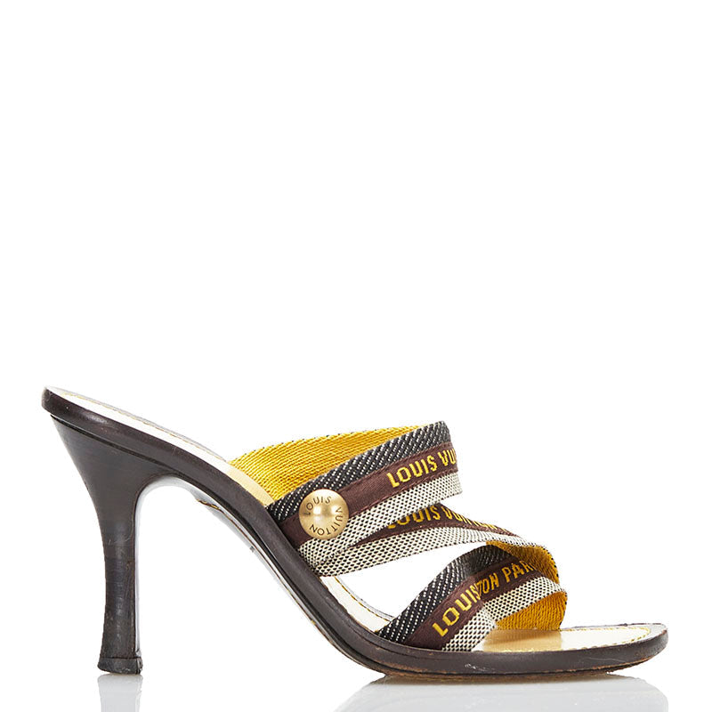 Louis vuitton Sandals Leather/Candy Black Brown Ladies