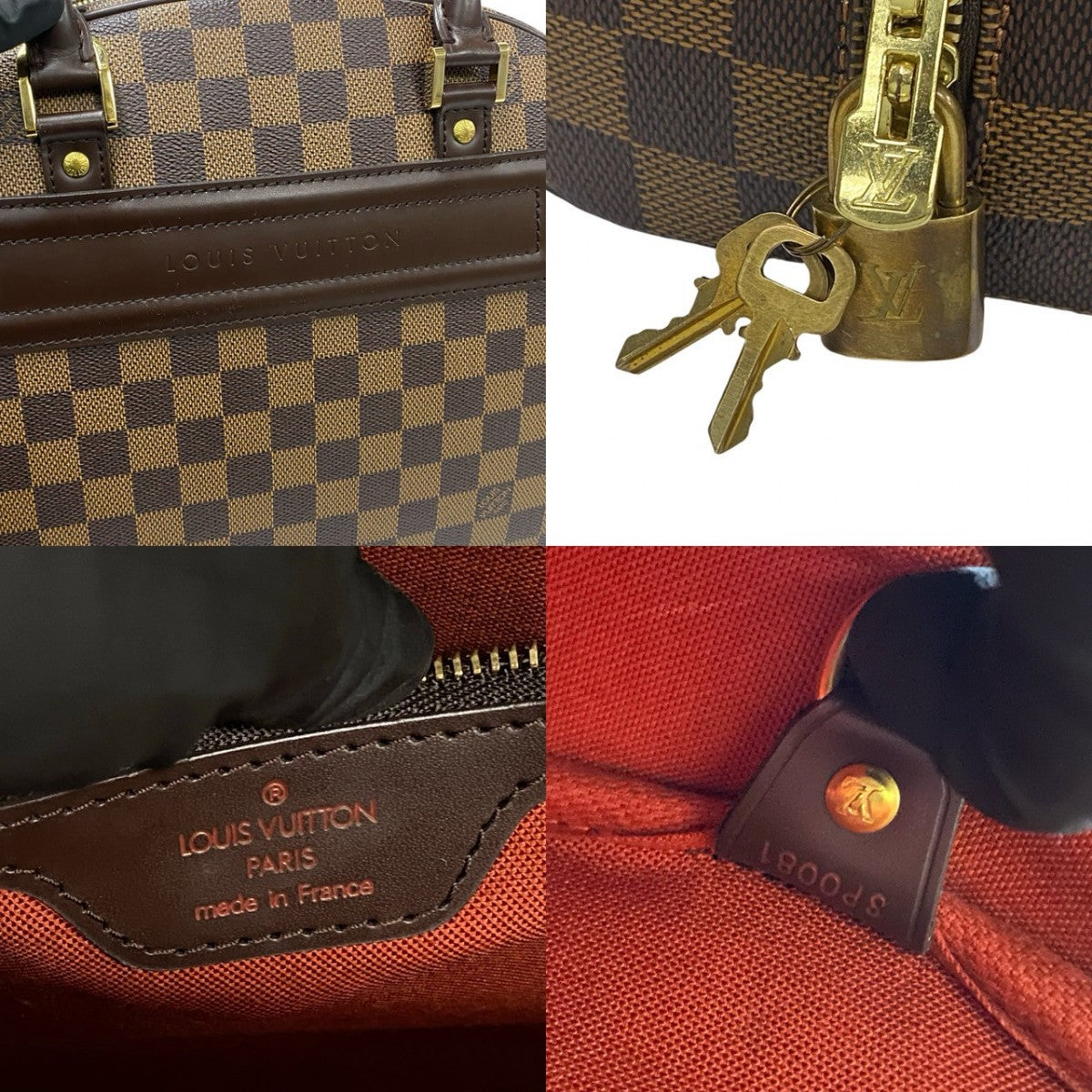 LOUIS VUITTON Handbag Leather, PVC Brown Damier Norita Women(Unisex)