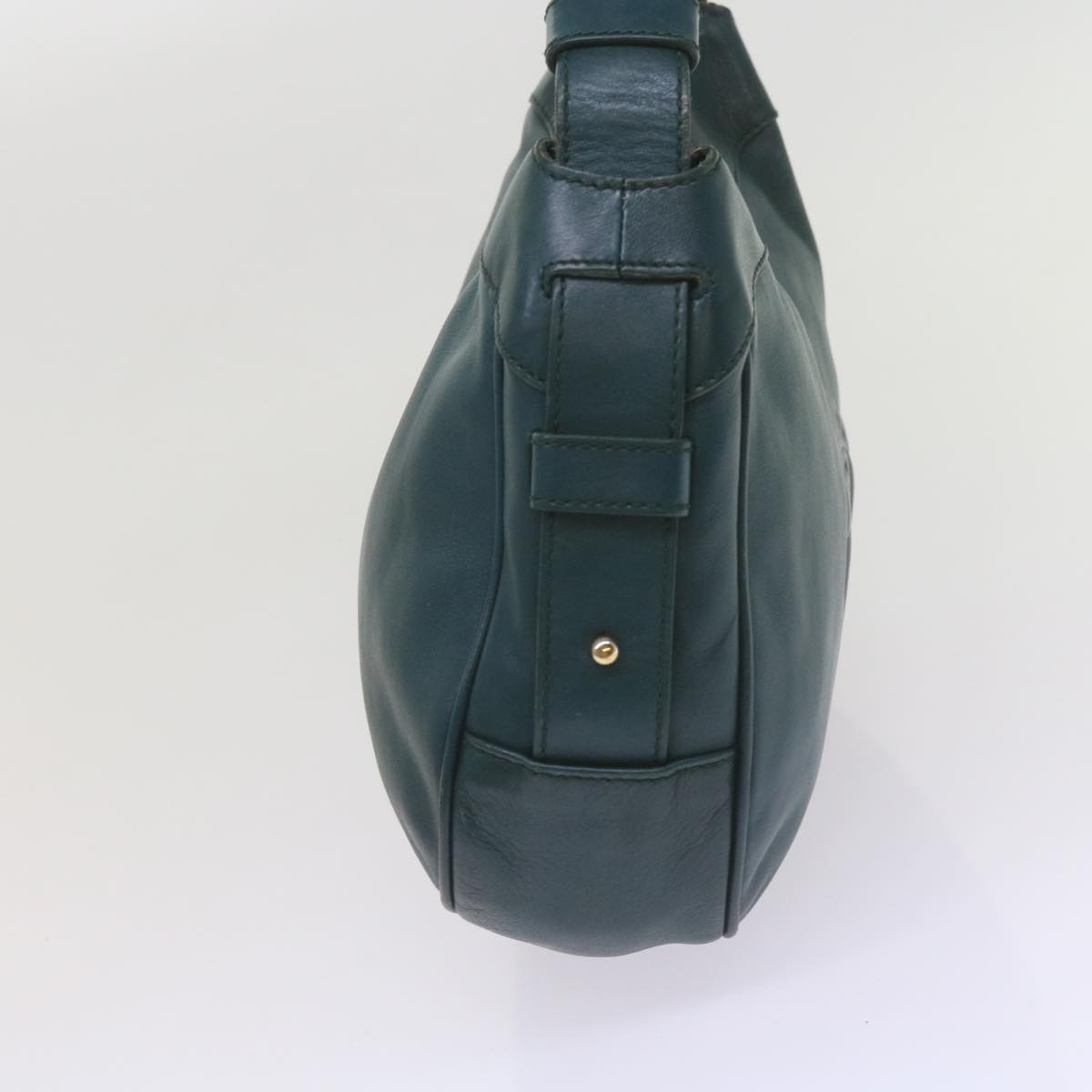 Luxury CELINE Shoulder Bag Leather Blue 60323
