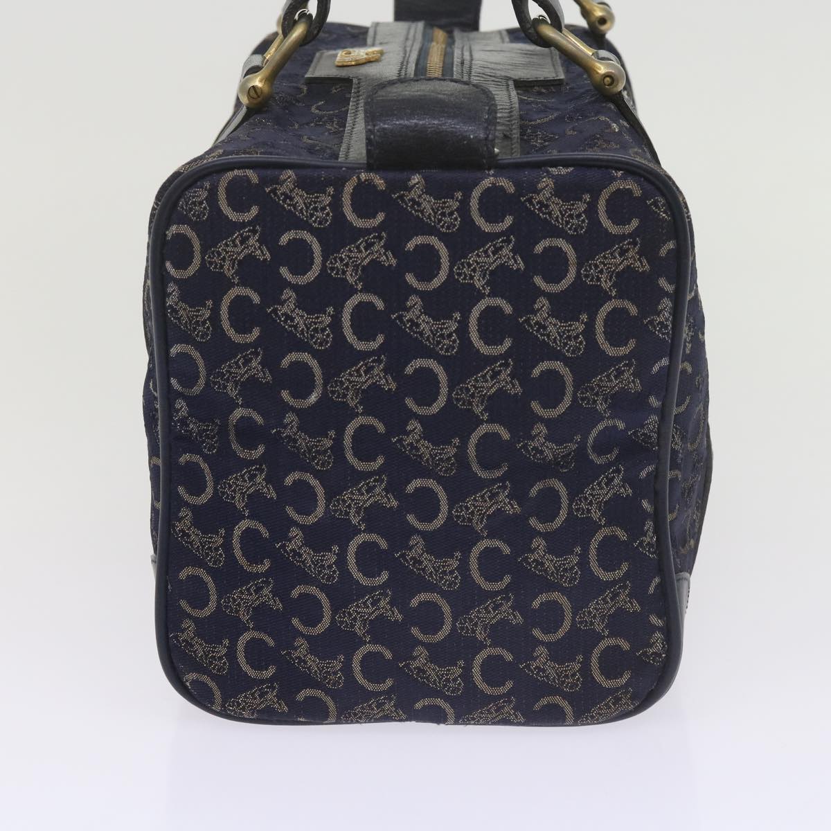 Luxury CELINE C Macadam Canvas Hand Bag Navy 60577