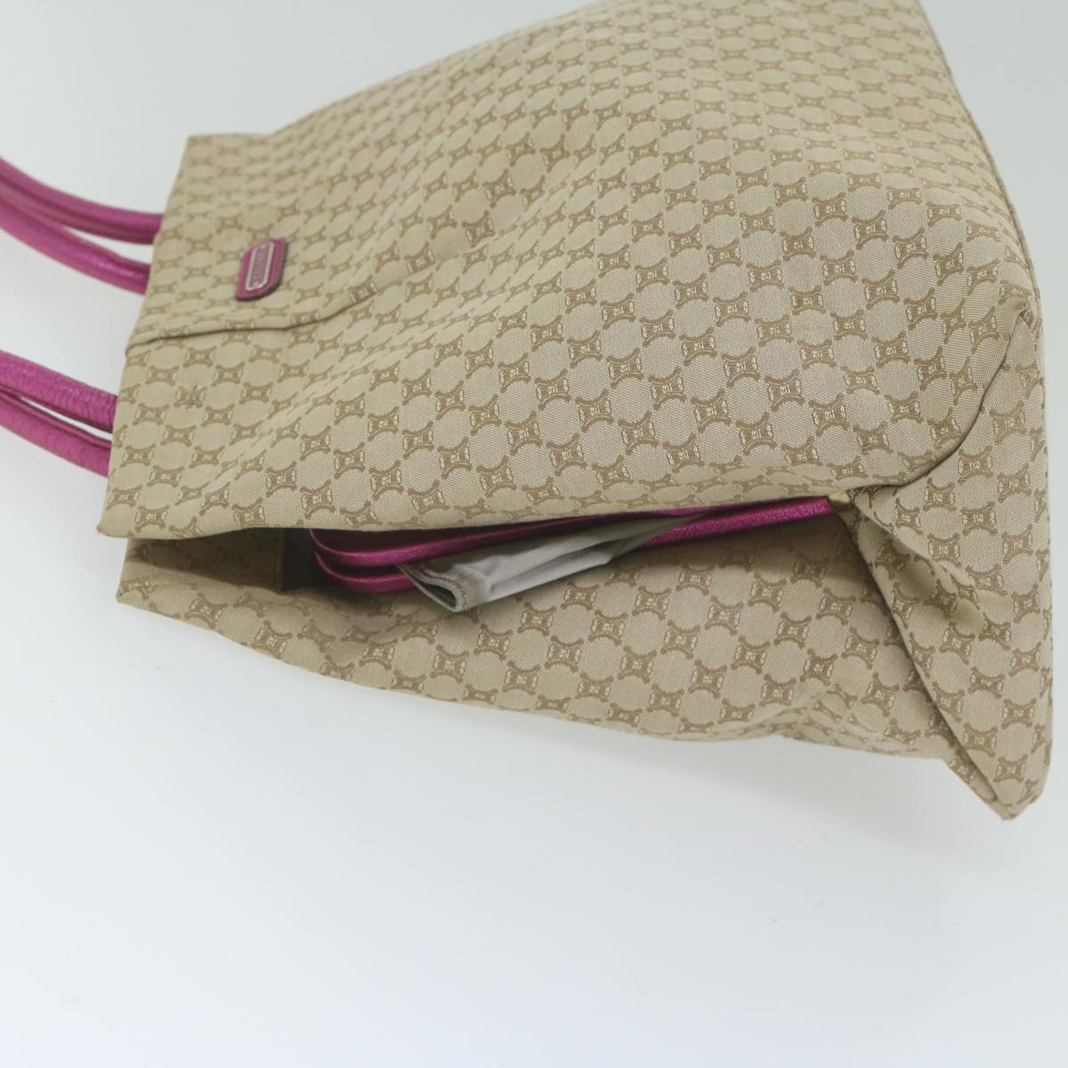 Luxury CELINE Macadam Canvas Tote Bag Beige 60918