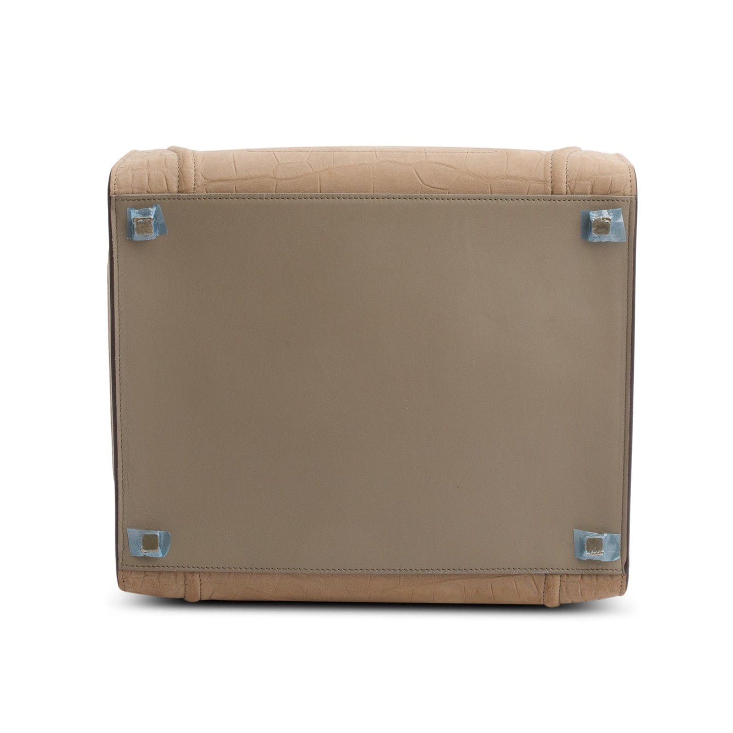 Celine Taupe Croc Embossed Suede Medium Phantom Luggage Tote