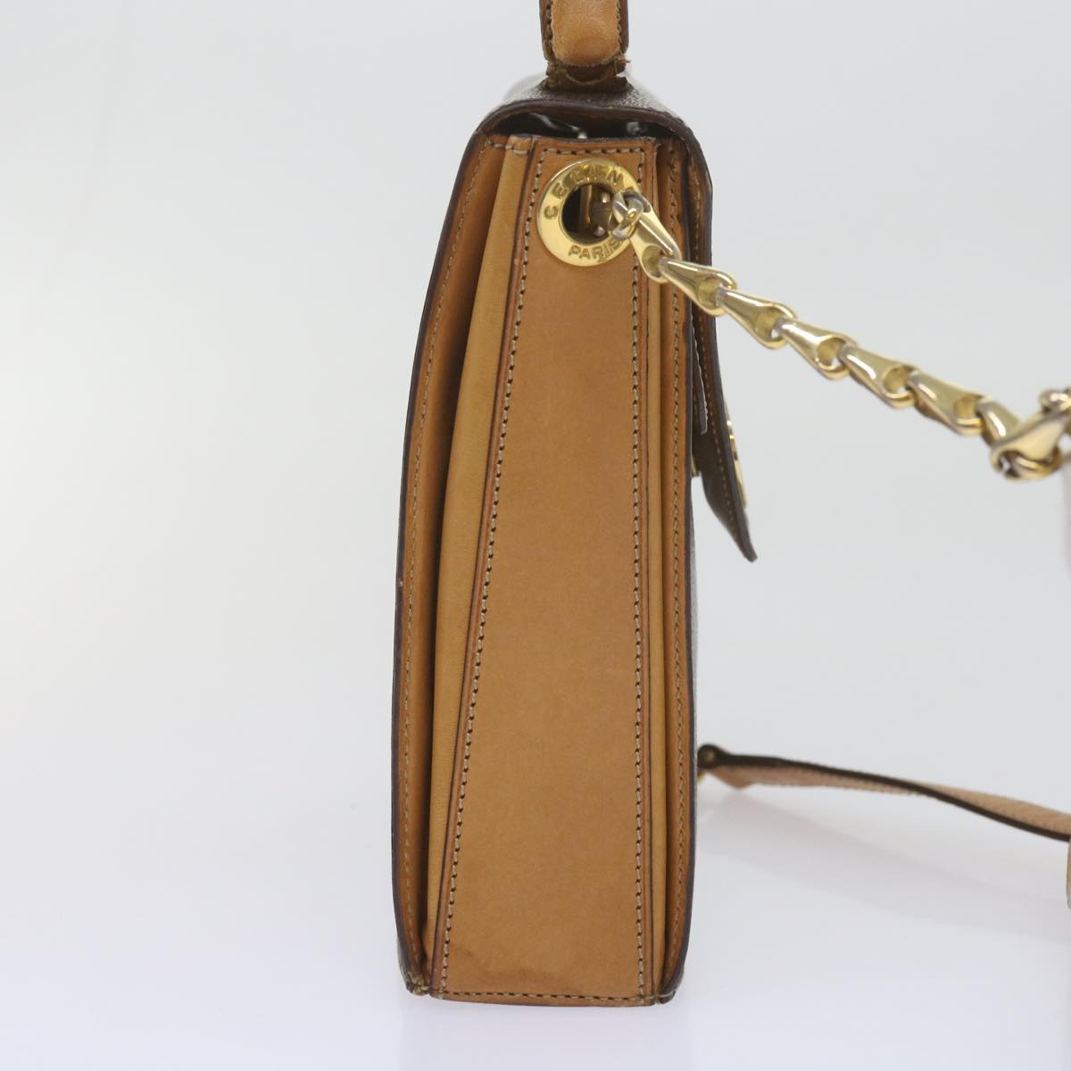 Luxury CELINE Macadam Canvas Shoulder Bag PVC Leather Brown 61554