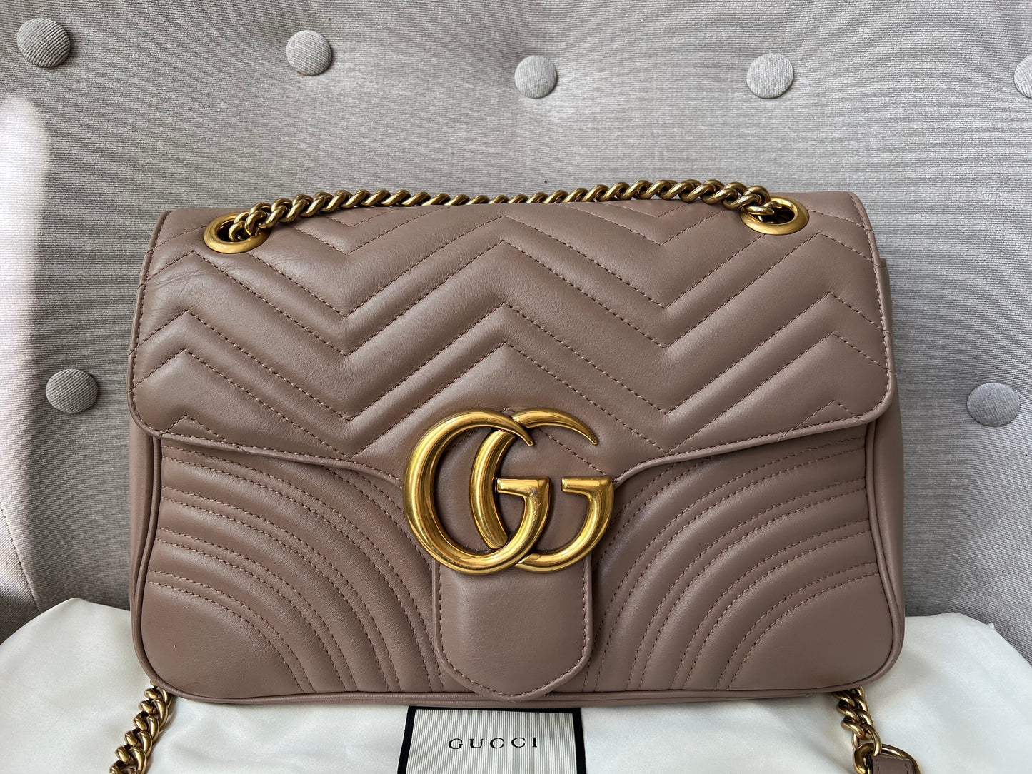 Gucci Chain Leather Shoulder Bag