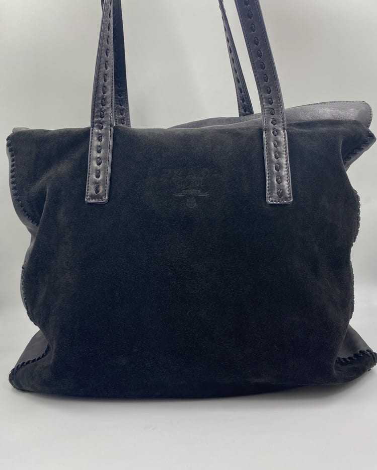 Prada Suede and Leather Tote