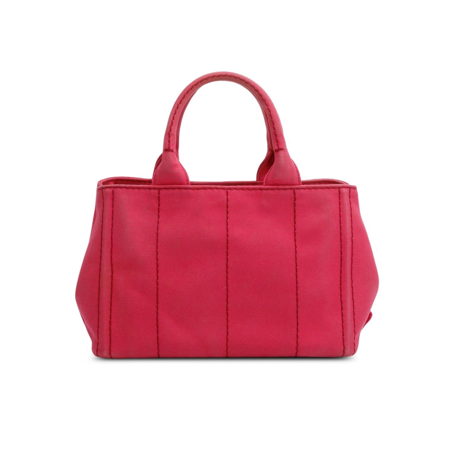 Prada Pink Canvas Small Canapa Logo Tote