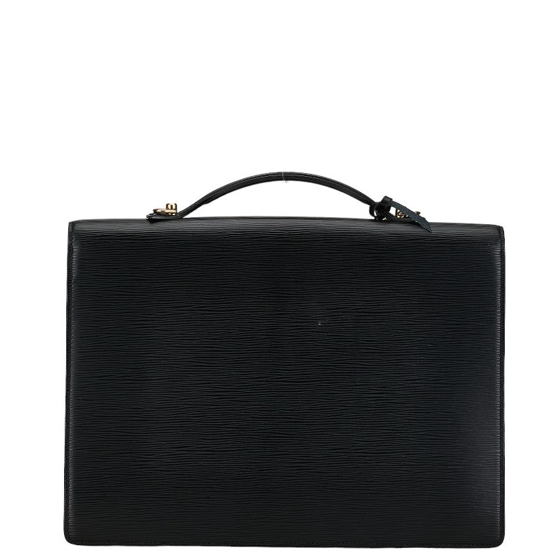 Louis Vuitton Epi Porte Document Handbag 2WAY M54462 Noir Black Leather Louis Vuitton