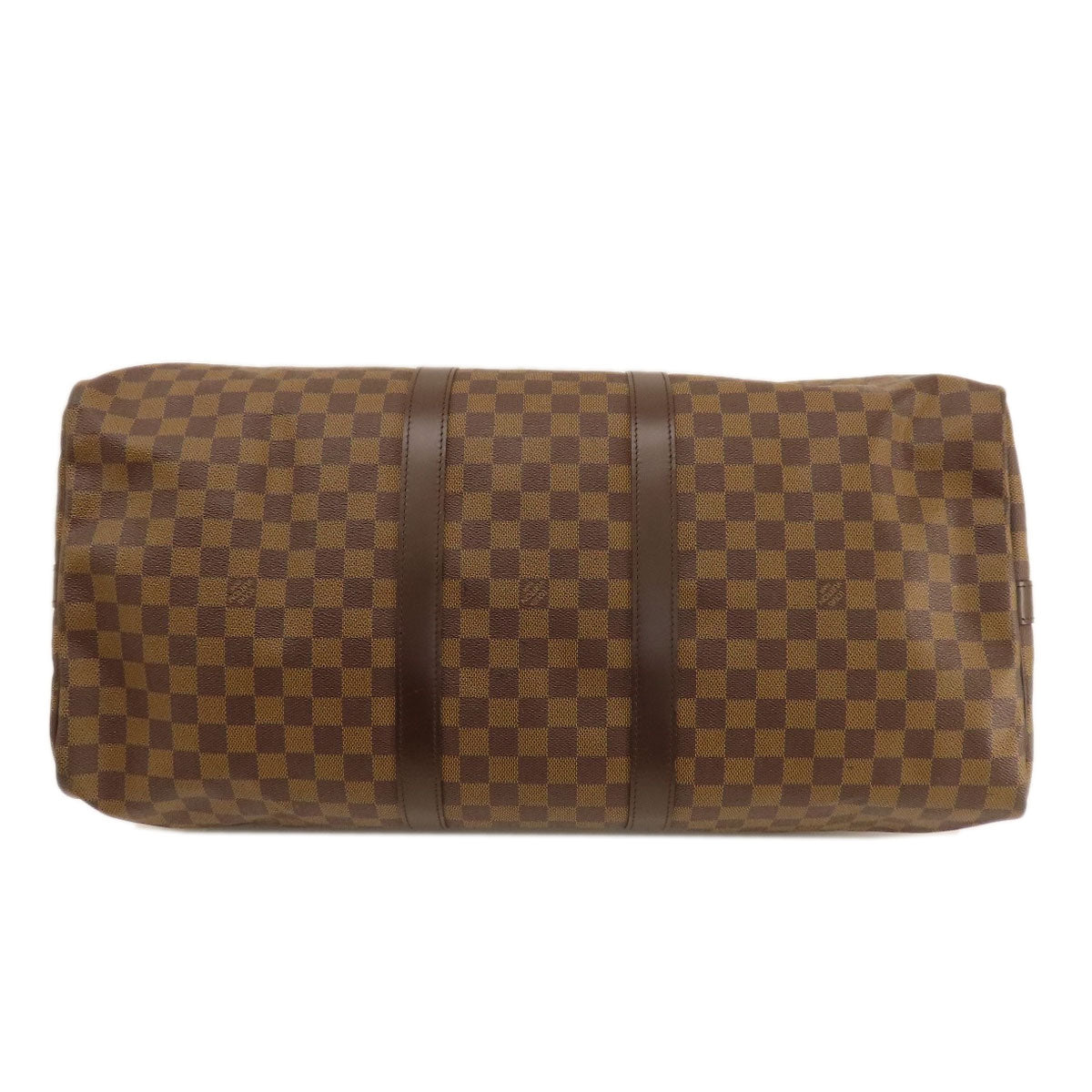 LOUIS VUITTON Boston Duffel bag Damier canvas Brown Keepall bandouliere55 Damier Ebene Women